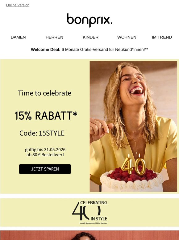 Heute schon 15% geschenkt bekommen?