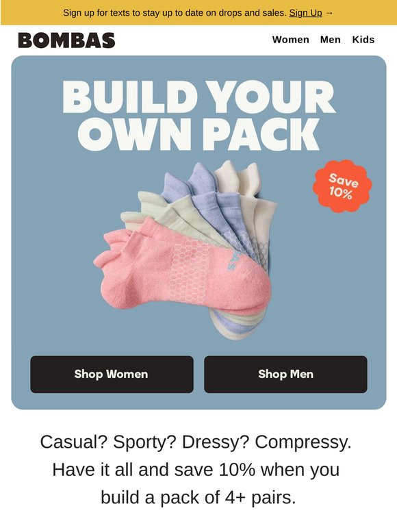 Save 10% with Custom Packs