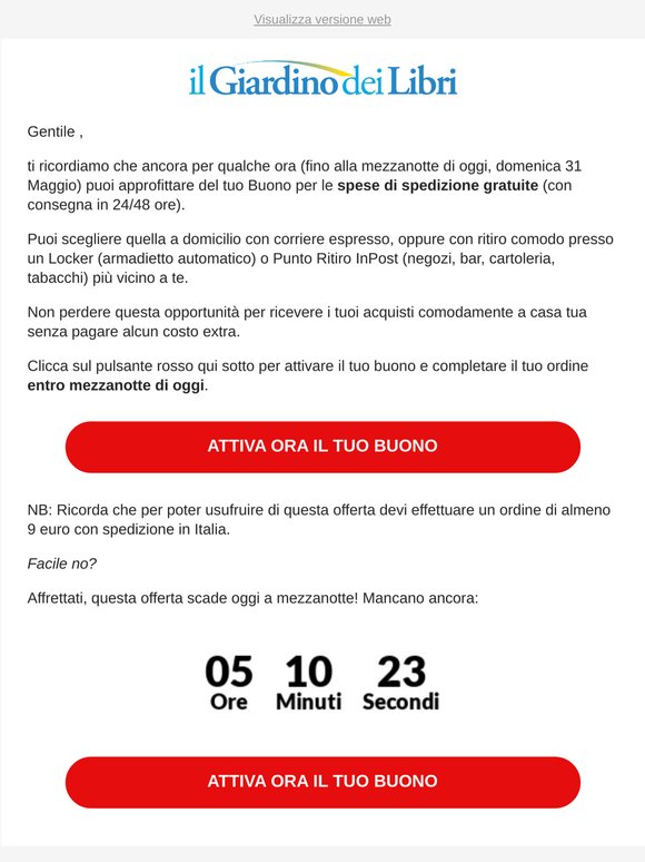 😱 ULTIME ORE per avere la Consegna Gratis Veloce