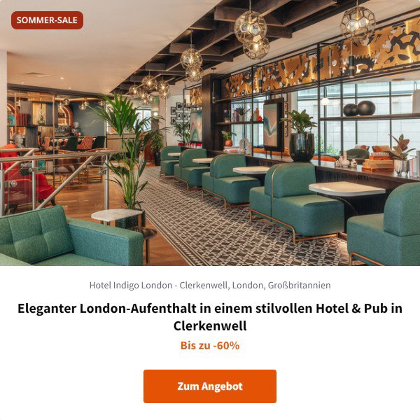 Eleganter London-Aufenthalt in einem stilvollen Hotel & Pub in Clerkenwell