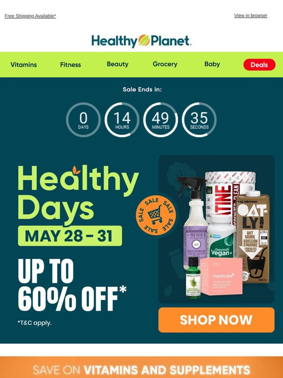 🏁Last chance for healthy days: Up to 60% off + $50K+ in prizes!