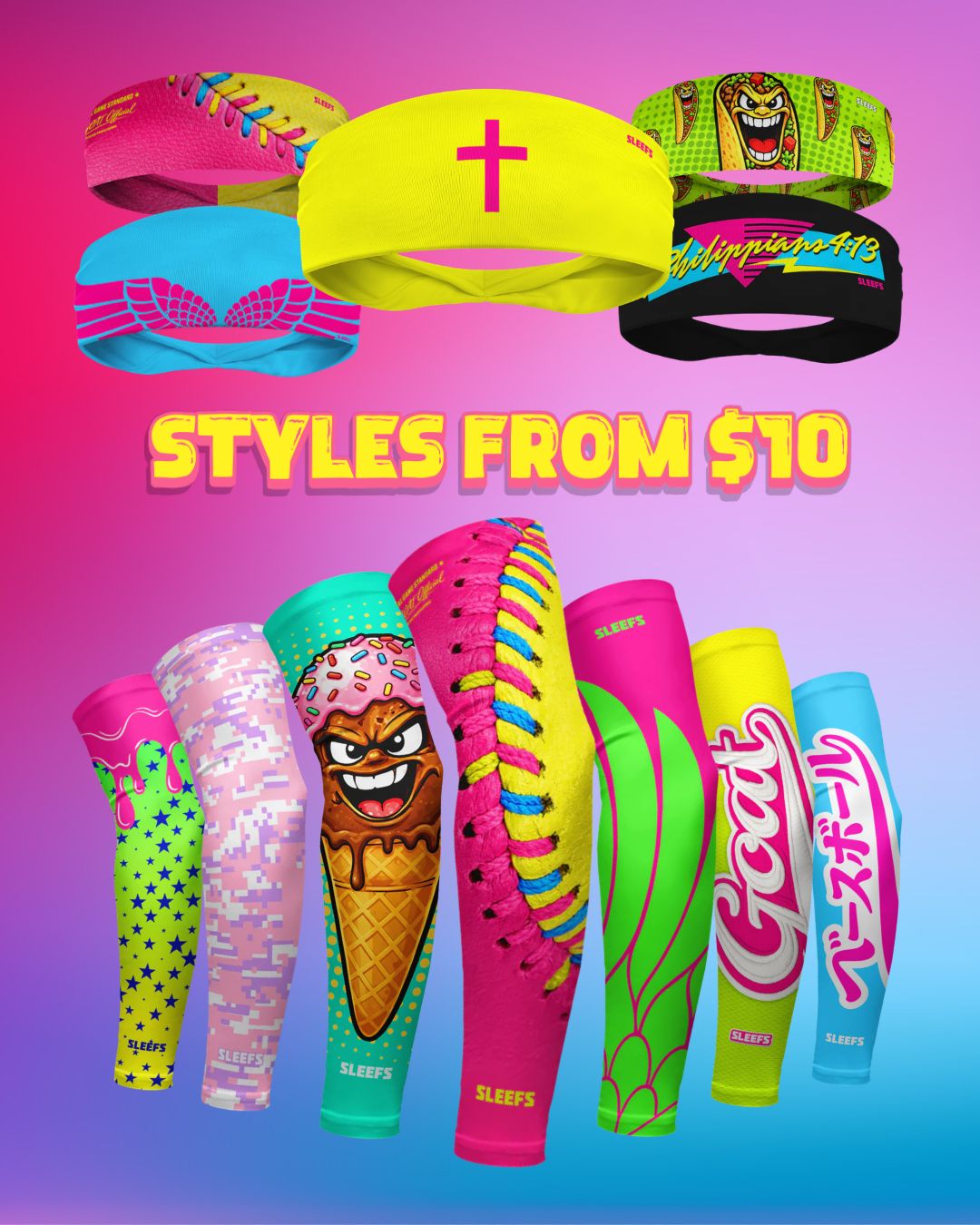 Sleeves from $10
