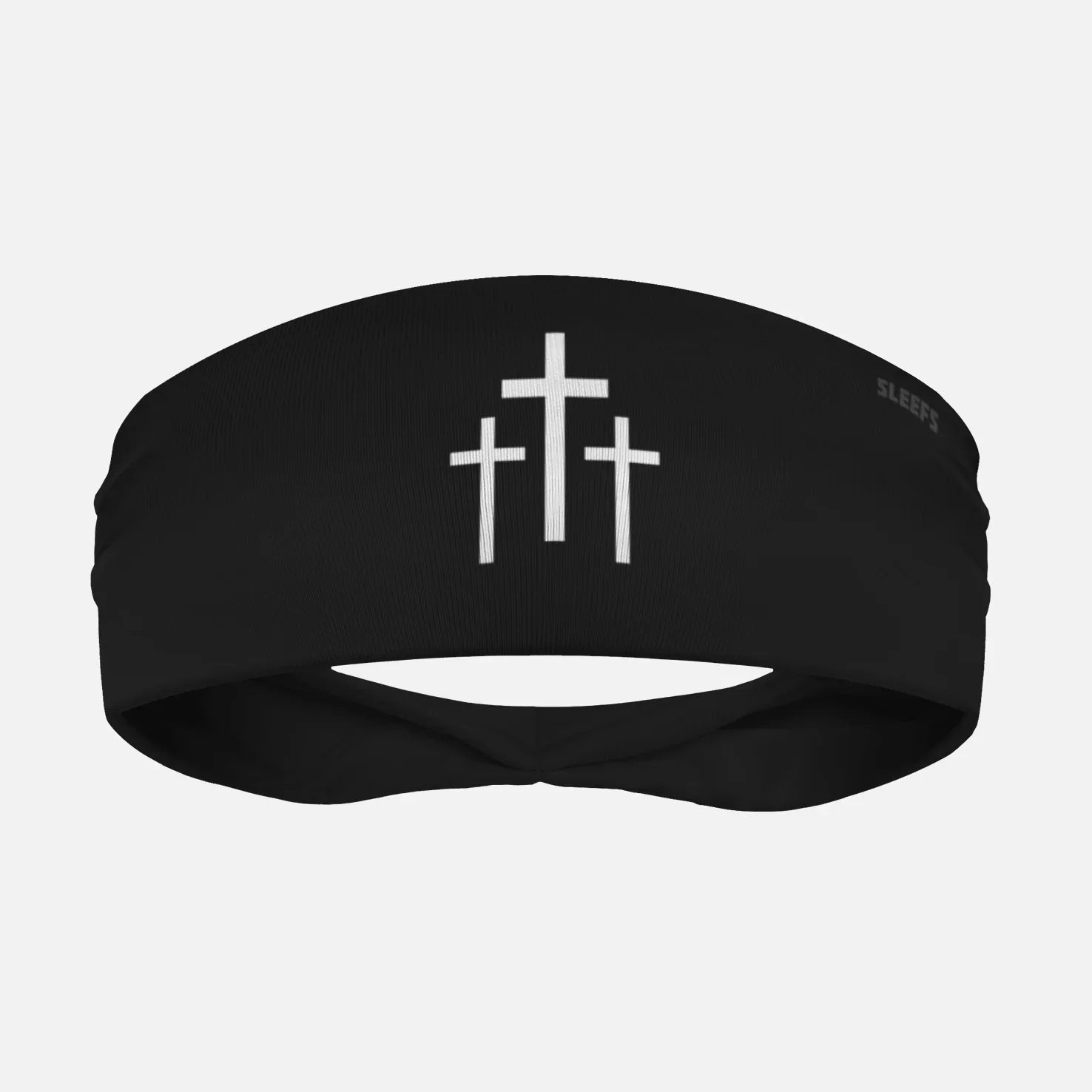 Image of Three Crosses Black Headband
