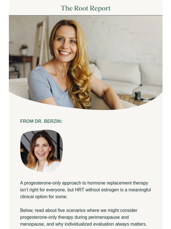Let’s talk about progesterone-only therapy