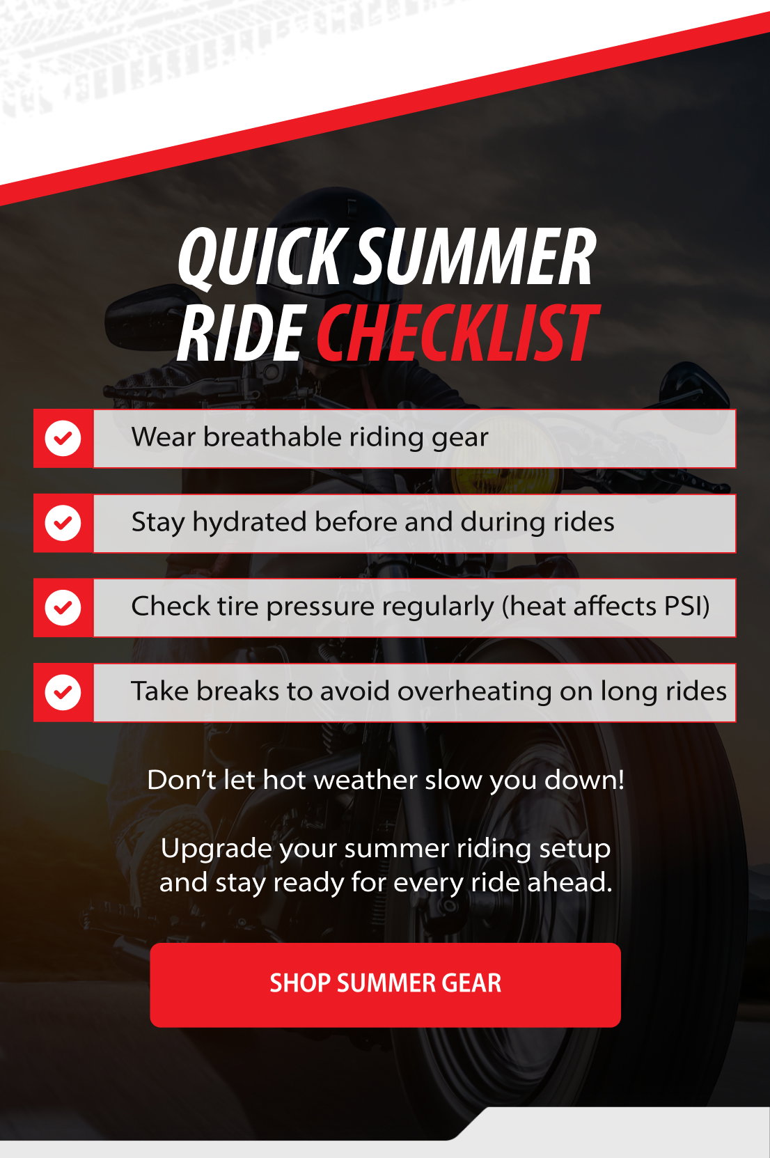 Quick Summer Ride Checklist