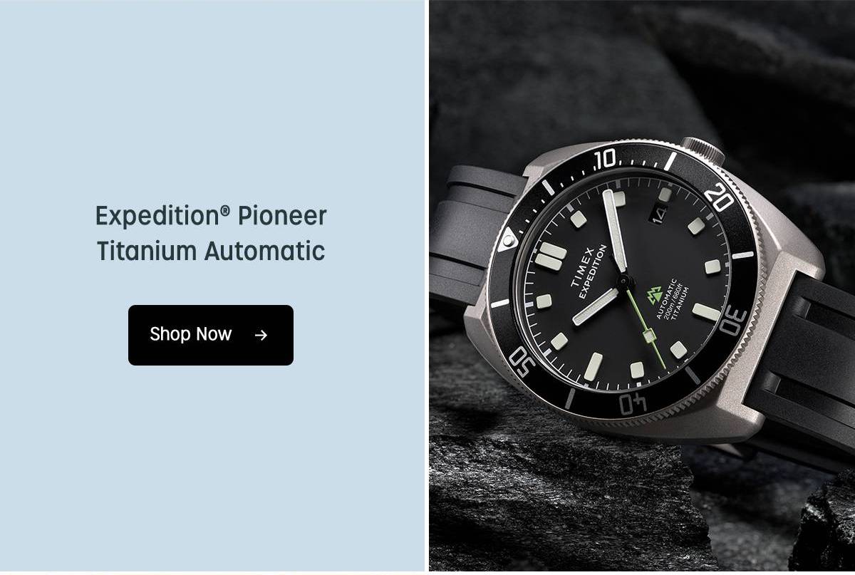 Shop Now (Expedition Pioneer Titanium Automatic) - Timex