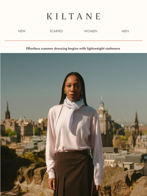 Summer dressing with lightweight cashmere