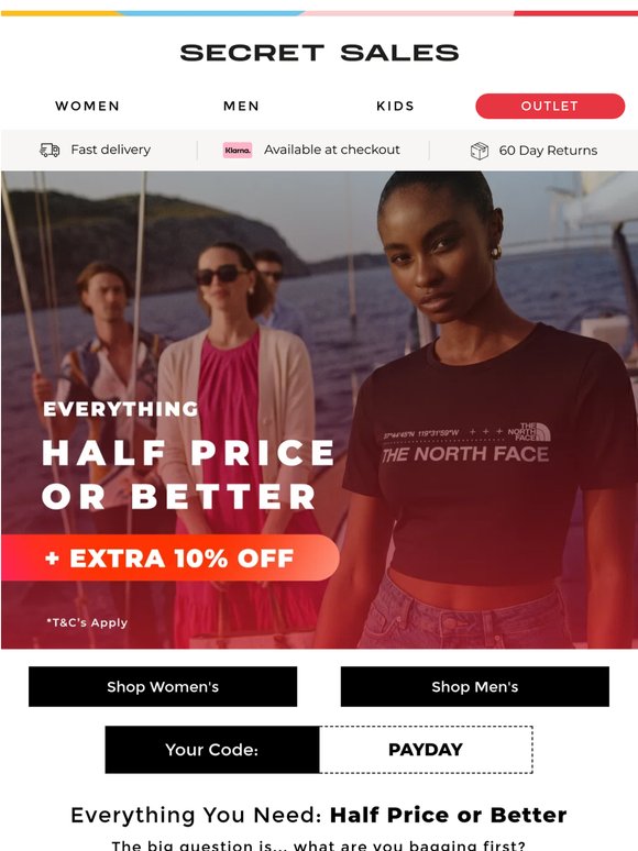 Half price or better + an EXTRA 10% off!