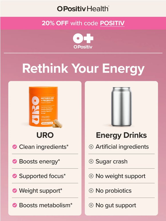 Ditch the energy drinks