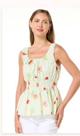 Shop Lime Floral Tank