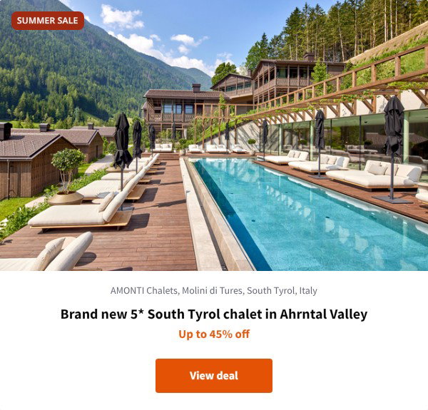 Brand new 5* South Tyrol chalet in Ahrntal Valley