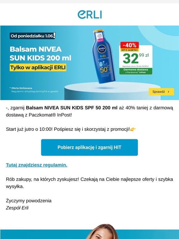 NIVEA SUN KIDS 200 ml -40%!🔥