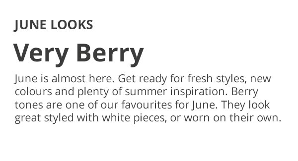 June Looks: Very berry