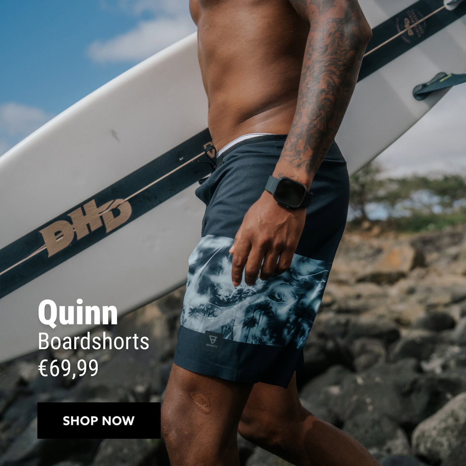 Quinn Men Boardshorts | Pirate Black