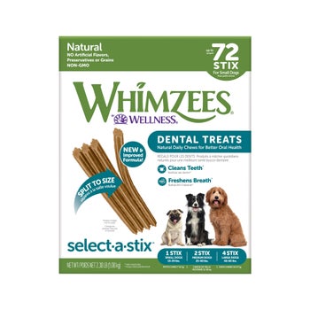 Whimzees Natural Dental Chew Stick, 72-Count