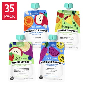 Little Spoon Baby Organic Babyblends+ Pouches, Variety 35-Pack, 3.5 oz Each