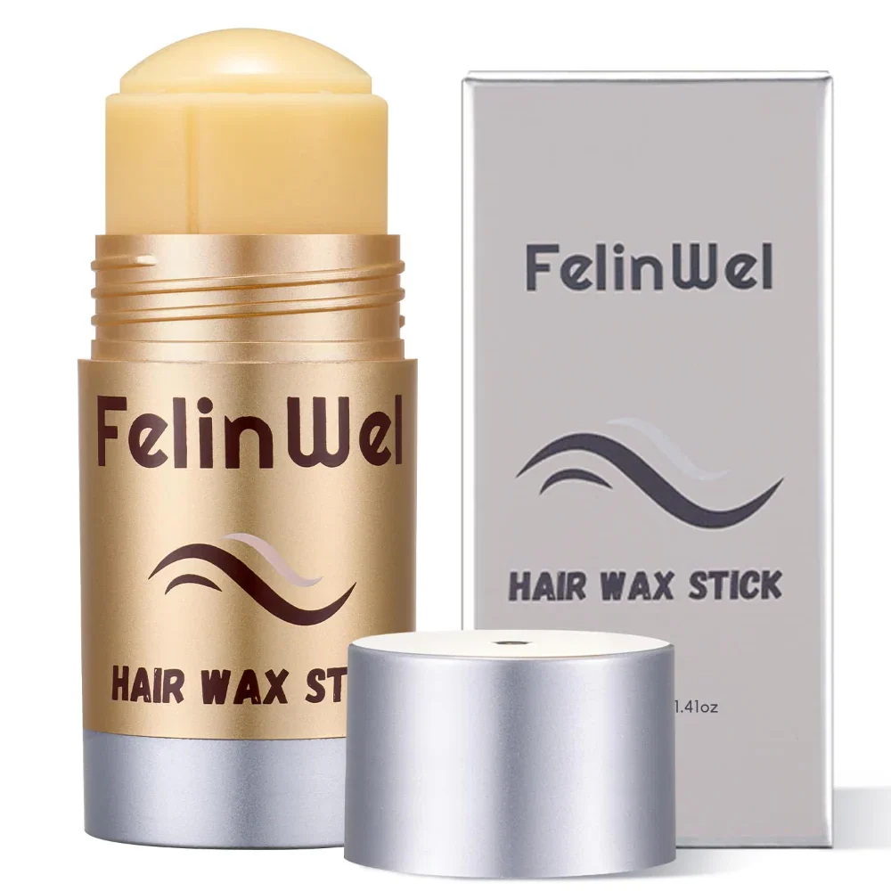 Hair Wax Stick Set – Edge Control for Flyaways & Sleek Styles – Long-Lasting Hold for All Hair Types – Includes 3 Hair Brushes