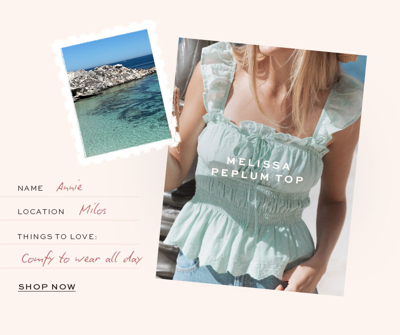 Melissa Peplum Top