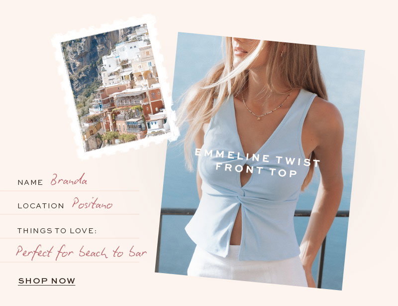 Emmeline Twist Front Top