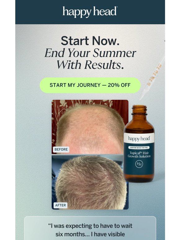 "Visible results in only 7 weeks” + 20% off every month.