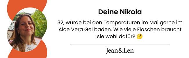 Nikola liebt das Aloe Vera Gel