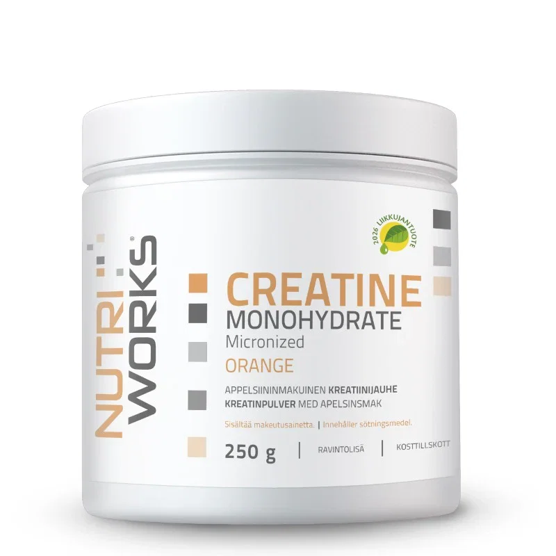 Image of Erä: Nutri Works Makeutettu Kreatiinimonohydraatti, stevia Appelsiini