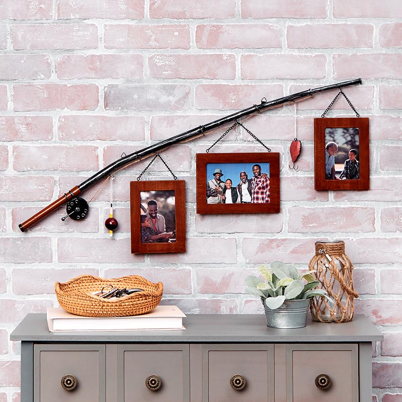 Image of Fishing Themed Decor with Hanging Frames