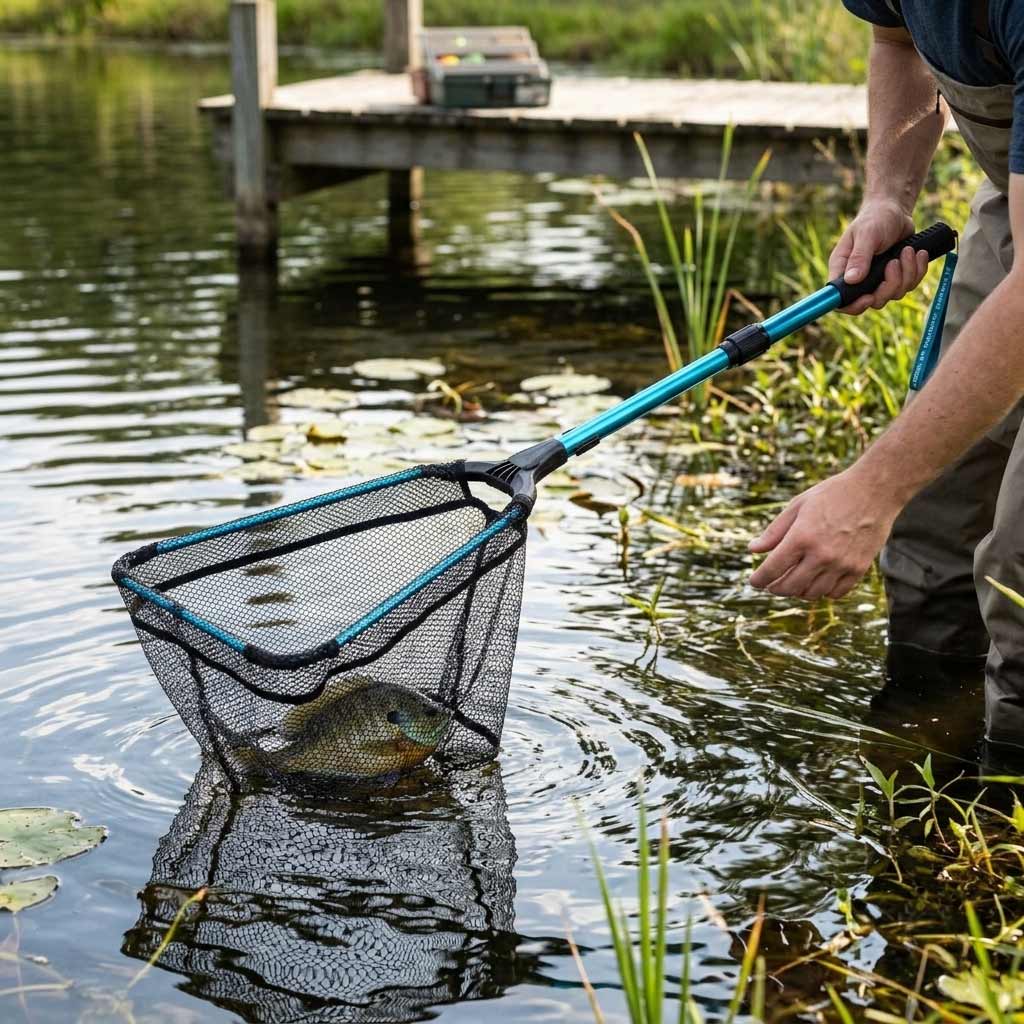 Image of Portable Fishing Net - Foldable, Durable, Lightweight and Easy to Use