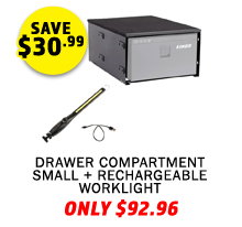 Drawer Compartment Small + Rechargeable Lithium LED Worklight