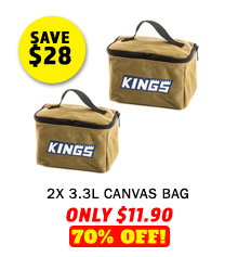 2x 3.3L Canvas Bag