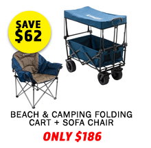 Beach & Camping Folding Cart + Sofa Chair