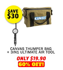 Canvas Thumper Bag + 3in1 Ultimate Air Tool
