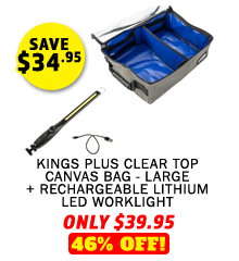 Plus Clear Top Canvas Bag - Large + Rechargeable Lithium LED Worklight