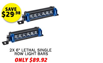 2x 6 Lethal Single Row Light Bar