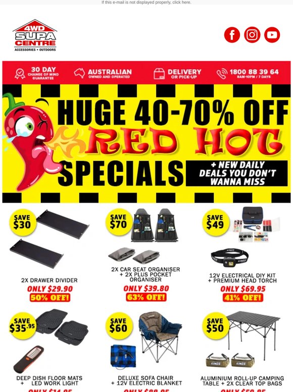 Huge 40-70% Off Red Hot Specials ➕ NEW Daily Deals You Don’t Wanna Miss 🤩