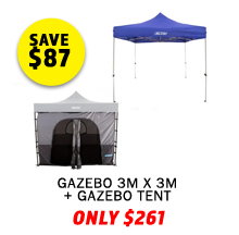 - Gazebo 3m x 3m + Gazebo Tent