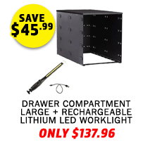 Drawer Compartment Large + Rechargeable Lithium LED Worklight