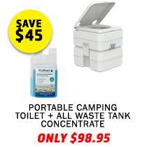 Portable Camping Toilet + BioMagic All Waste Tanks Concentrate 250ml