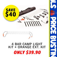 Illuminator 4 Bar Camp Light Kit + Orange LED Camp Light Extension Kit