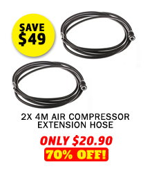2 x 12V Air Compressor Extension Hose 4m