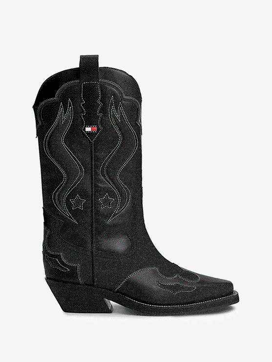 Archive Leather Colour Blocked Cowboy Boots