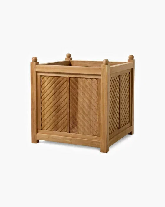 Stanmore planter box in natural teak