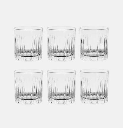Manhattan Tumbler Glass Crystal 6-pack