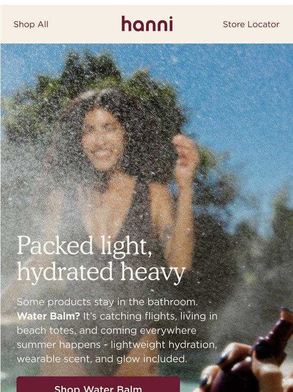 Bodycare for planes, beach days + passenger seats