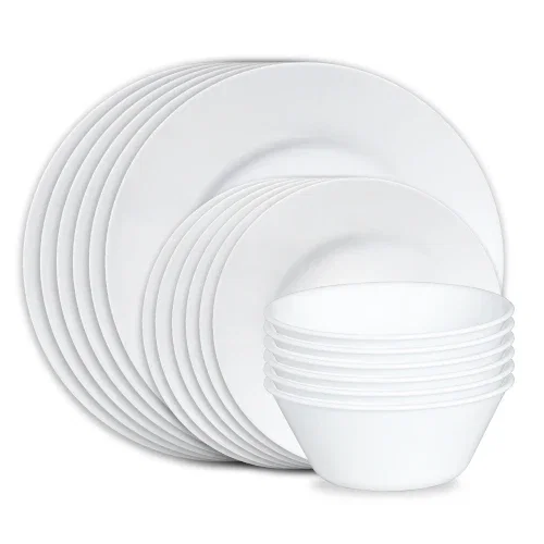Image of Corelle® Dazzling White Wide Rim 18pc Set, Service for 6
