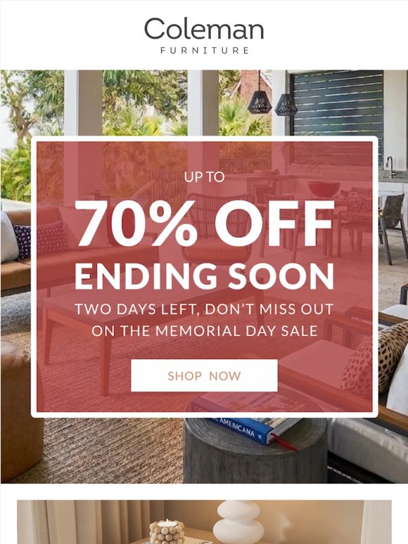 Last Call for Memorial Day Savings