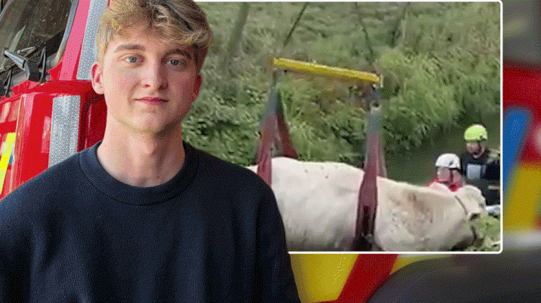 Dit brandweerkorps heeft een eigen videoreeks, met dank aan stagiair Mathis (20): “Een koe van 750 kilo in een beerput, dat is écht spectaculair”
