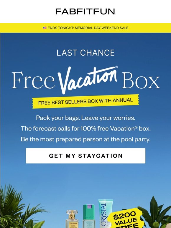 🌴 Today's Forecast: Vacation® Box with Annual.