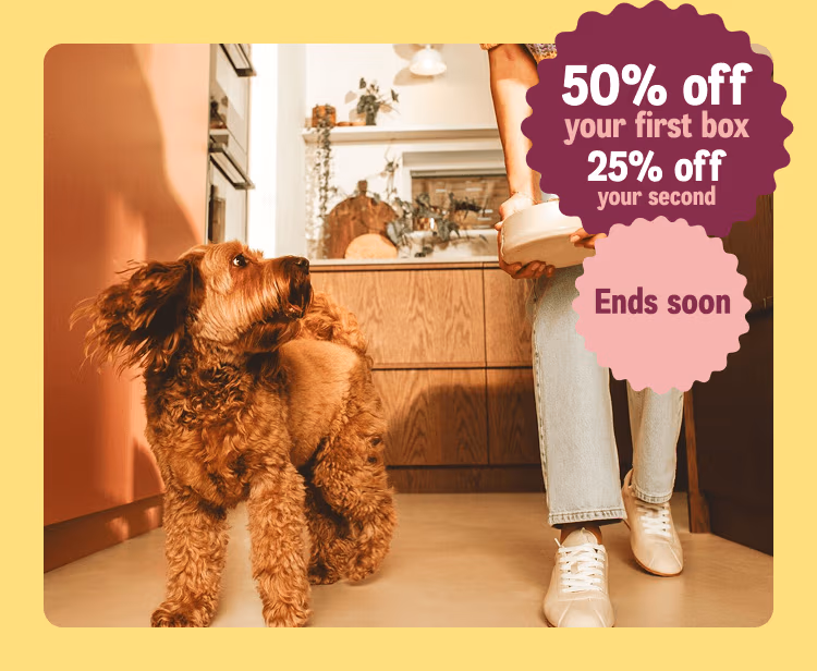50% off your first box and 25% off your second box end soon