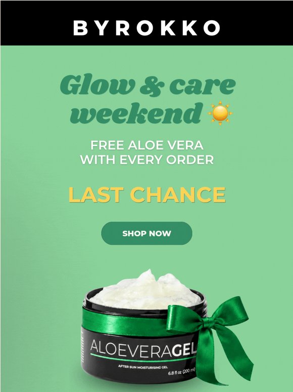 Last chance for your FREE Aloe Vera ☀️